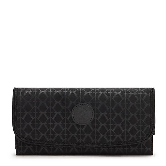 Portefeuilles Kipling Money Land Printed Snap Wallet Noir | FR 1035EB
